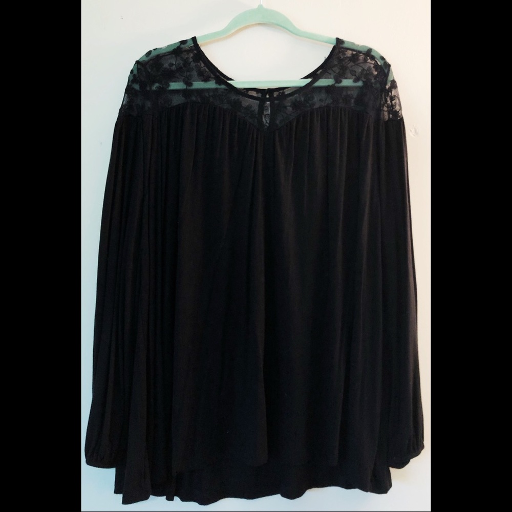Lane Bryant | Flowy Black Lace Tunic